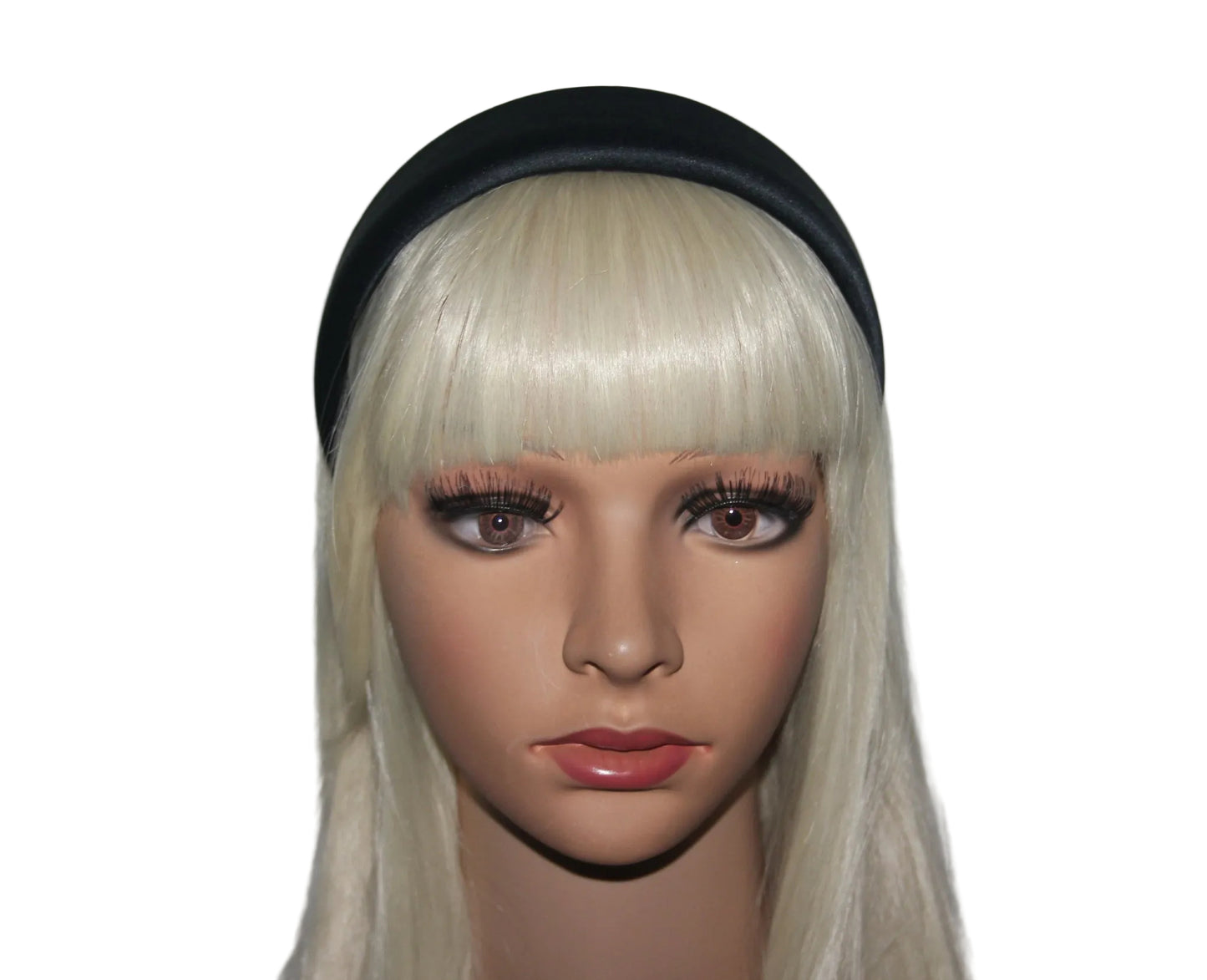 Natural Satin padded headband, Off Black puffy hairband, plastic free... NEW