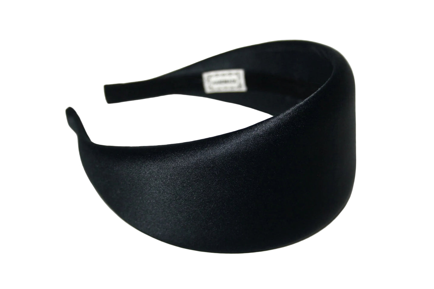 Natural Satin padded headband, Off Black puffy hairband, plastic free... NEW