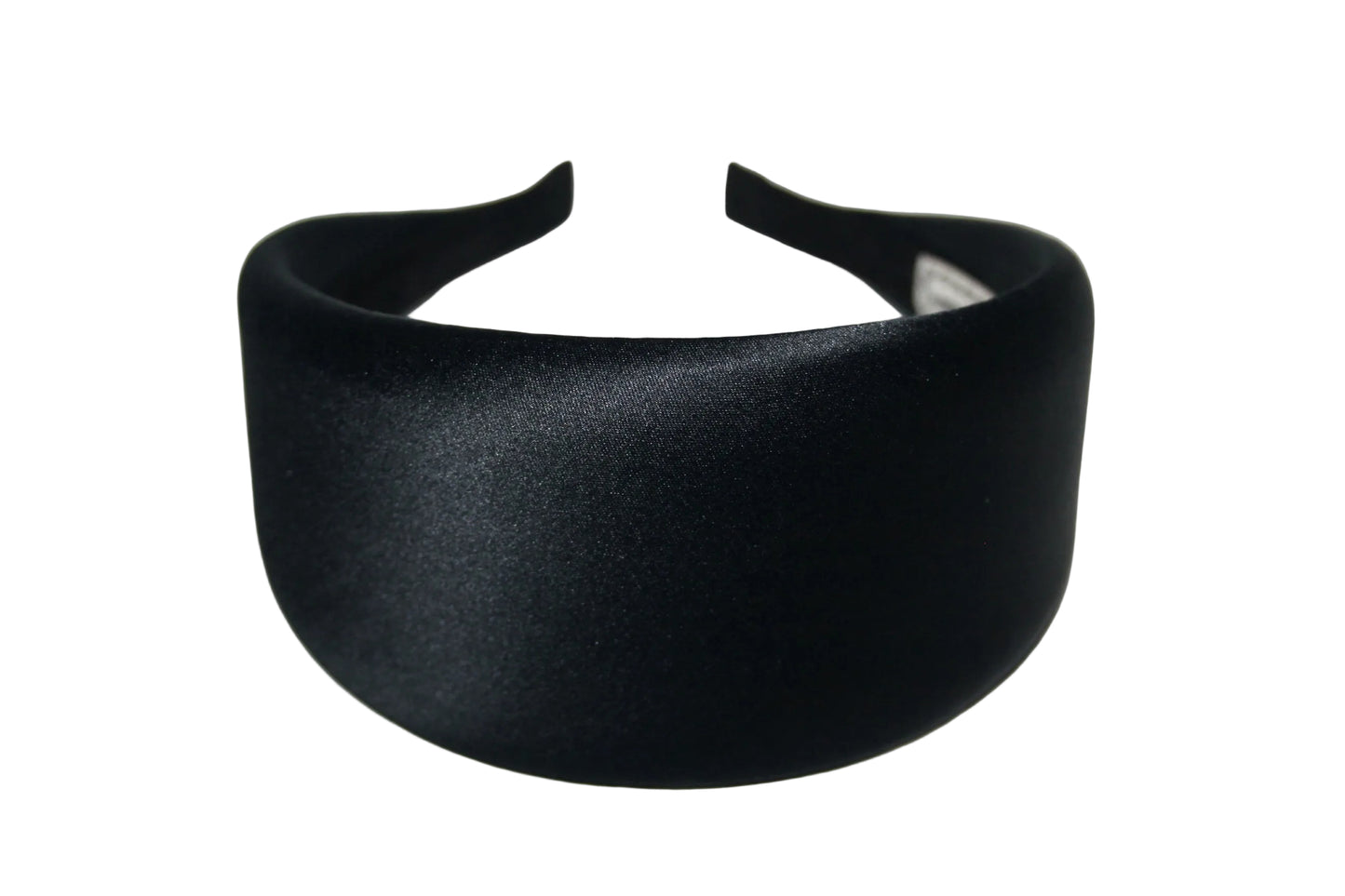 Natural Satin padded headband, Off Black puffy hairband, plastic free... NEW