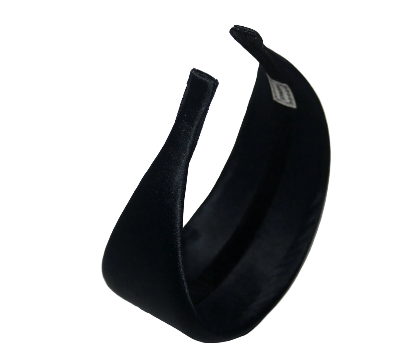 Natural Satin padded headband, Off Black puffy hairband, plastic free... NEW