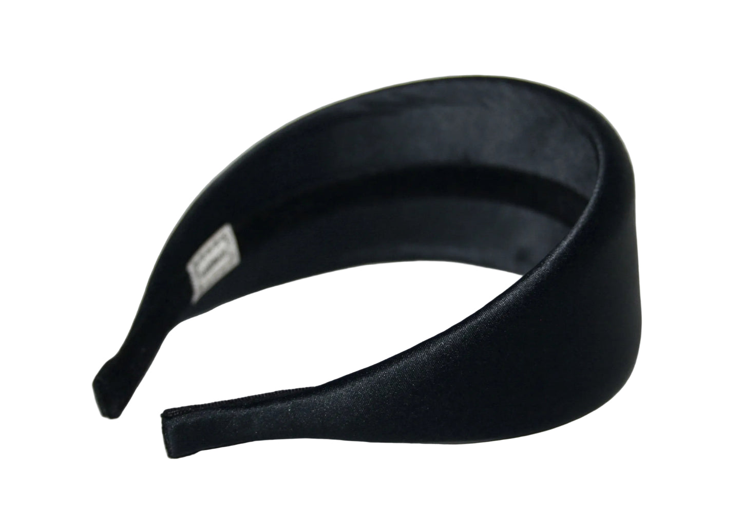 Natural Satin padded headband, Off Black puffy hairband, plastic free... NEW