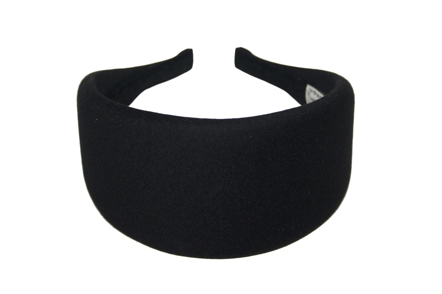 Cotton padded headband, Black jersey puffy hairband, plastic free... NEW