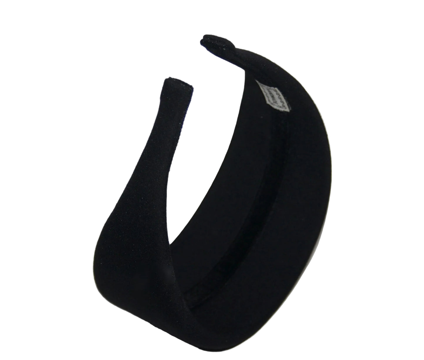 Cotton padded headband, Black jersey puffy hairband, plastic free... NEW