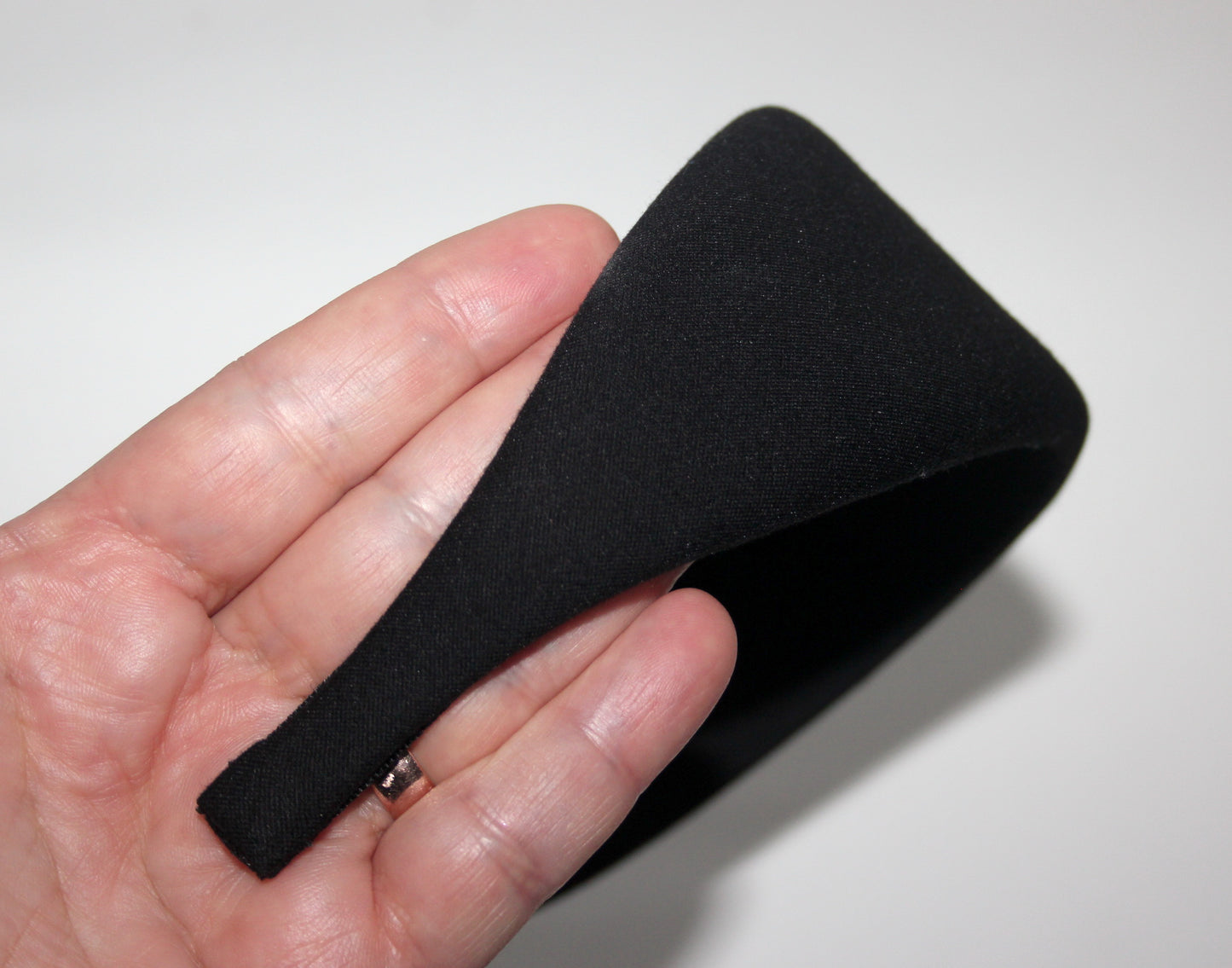 Cotton padded headband, Black jersey puffy hairband, plastic free... NEW