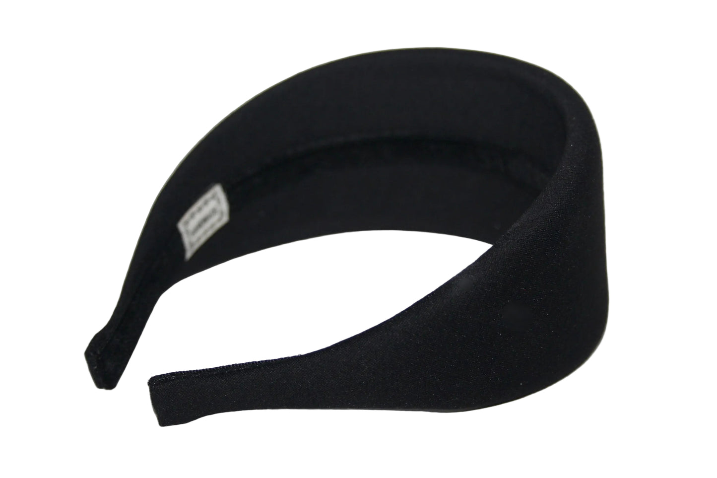 Cotton padded headband, Black jersey puffy hairband, plastic free... NEW