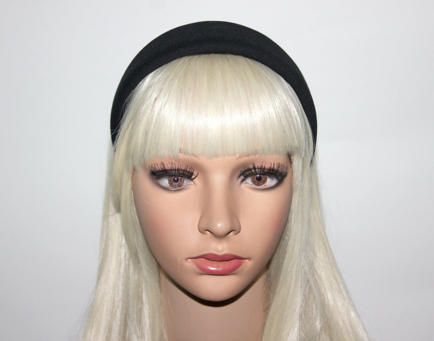 Cotton padded headband, Black jersey puffy hairband, plastic free... NEW