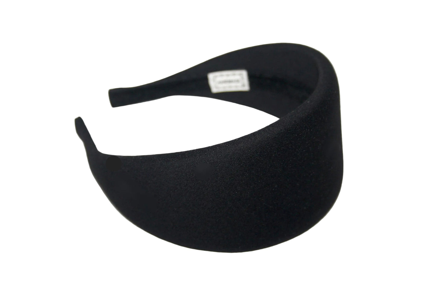 Cotton padded headband, Black jersey puffy hairband, plastic free... NEW