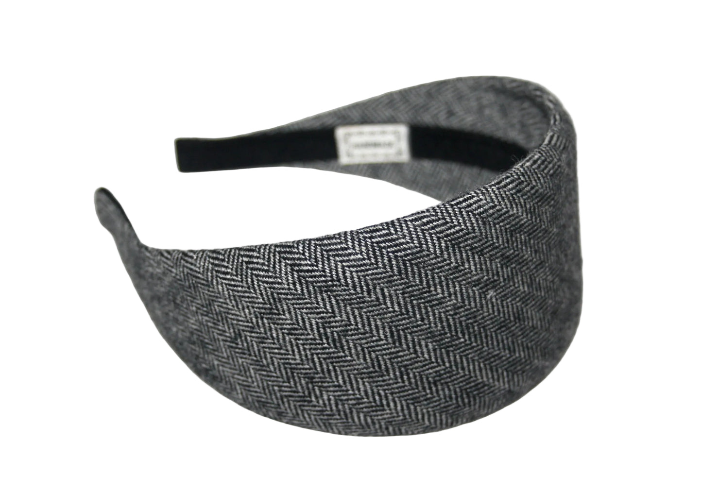 Herringbone wool headband, Black & White hairband scarf, plastic free... NEW