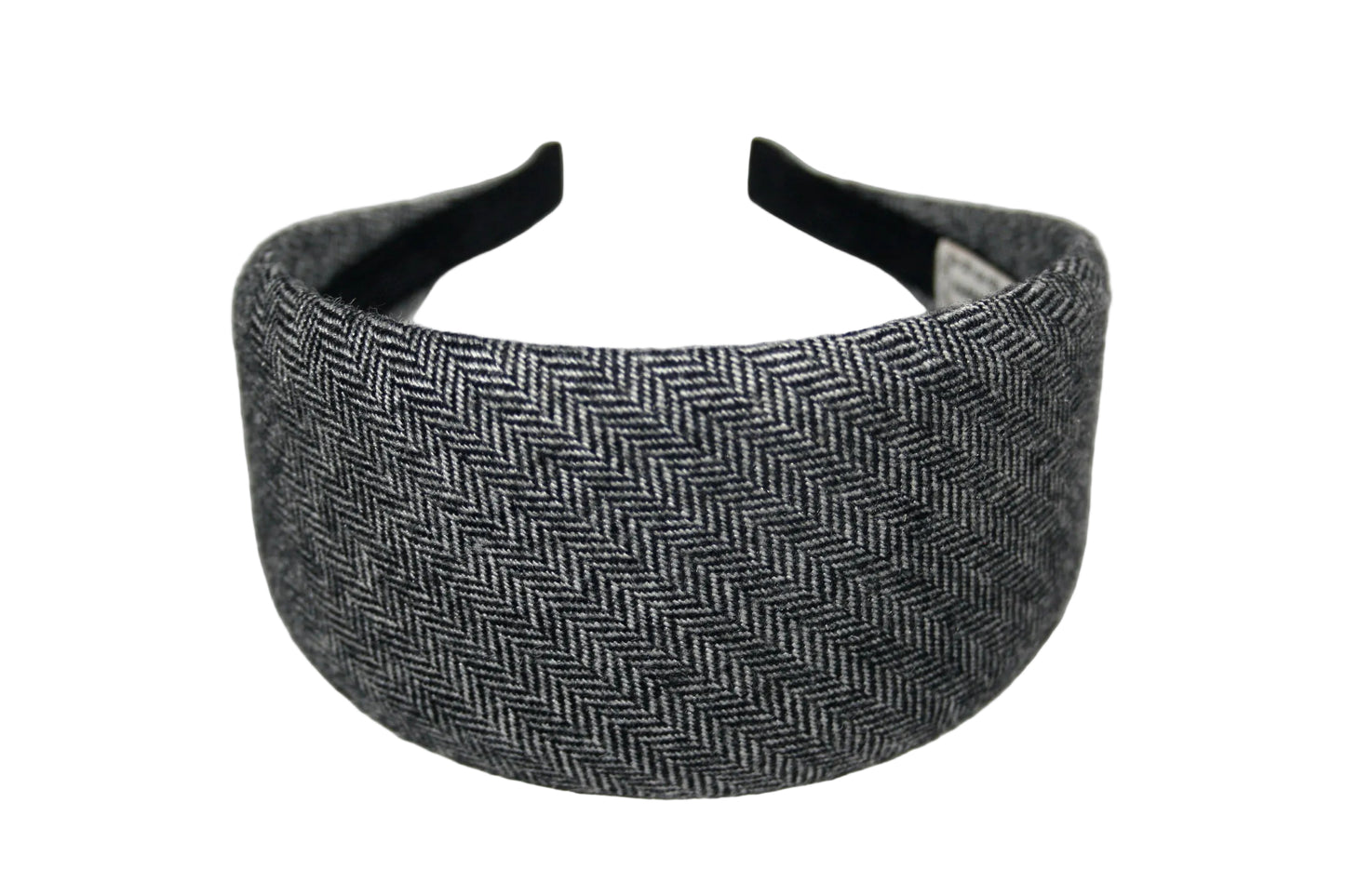 Herringbone wool headband, Black & White hairband scarf, plastic free... NEW