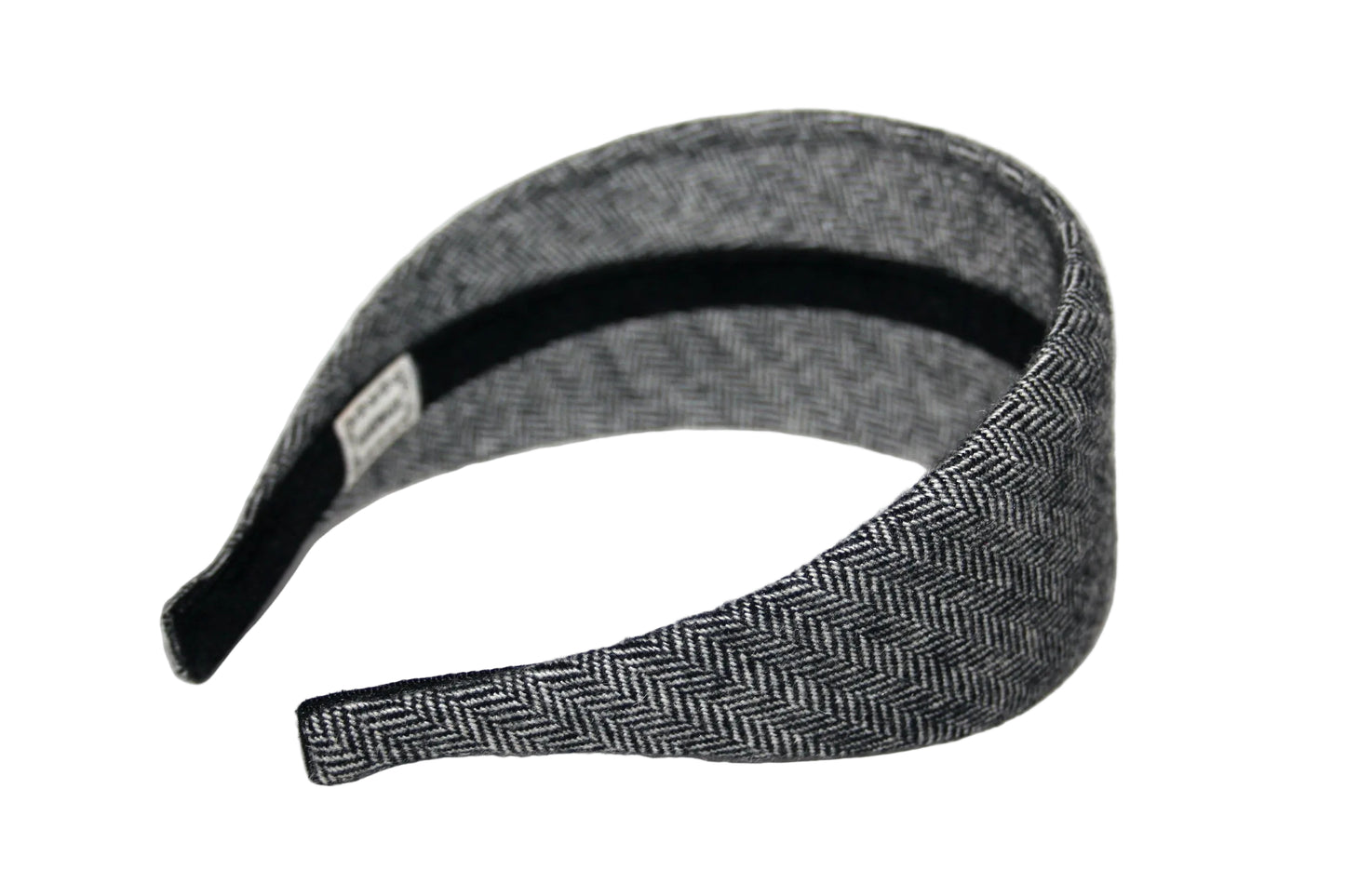 Herringbone wool headband, Black & White hairband scarf, plastic free... NEW