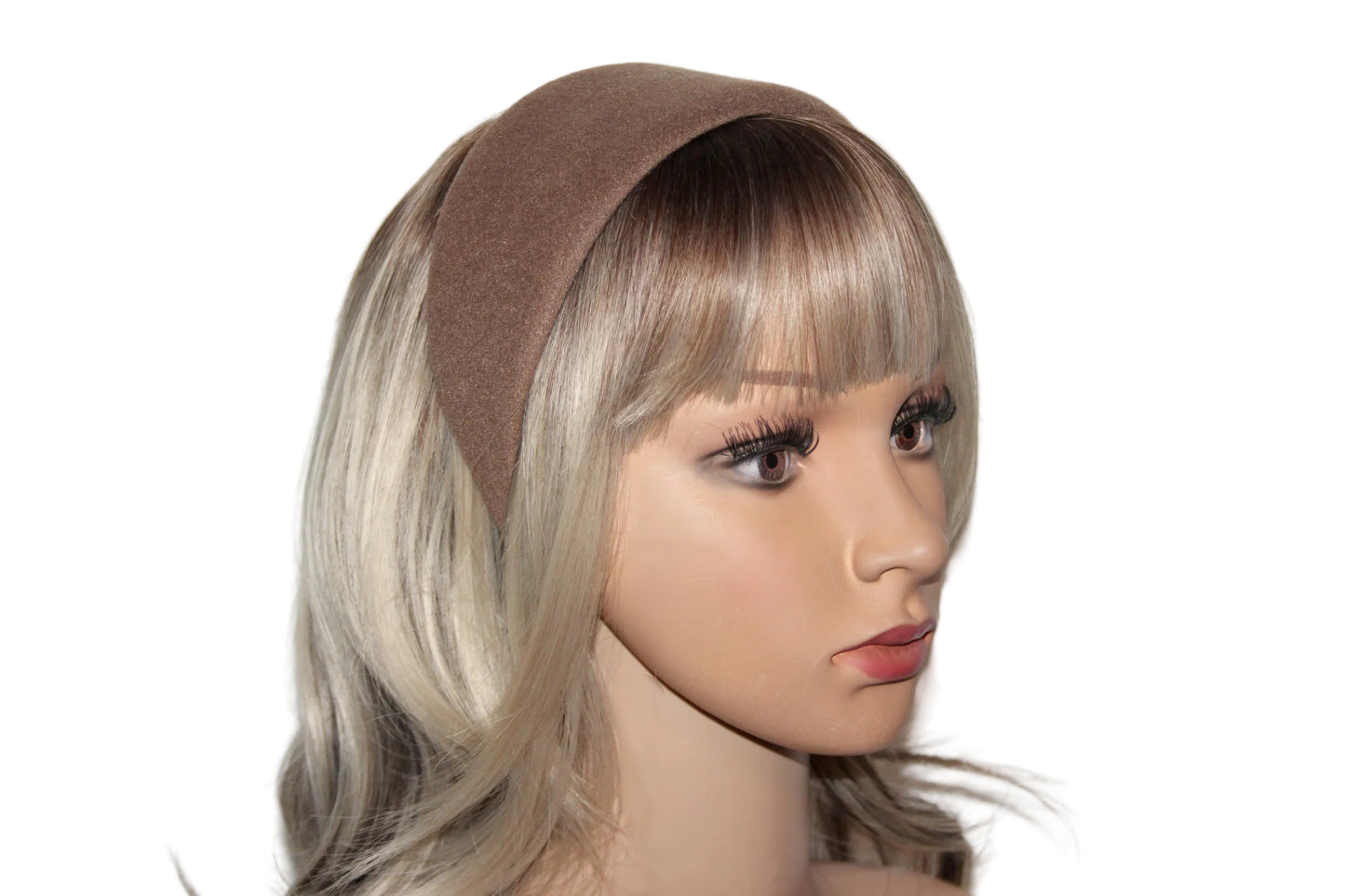 Brown warm headband, Acrylic wool head scarf, plastic free... NEW
