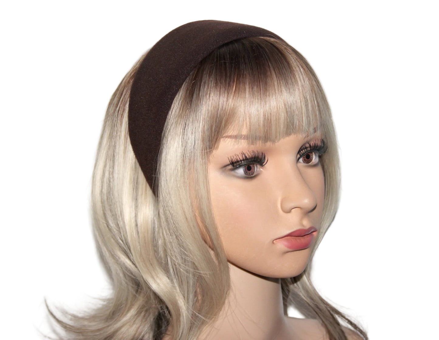 Dark Brown warm headband, Acrylic fabric head scarf, plastic free... NEW