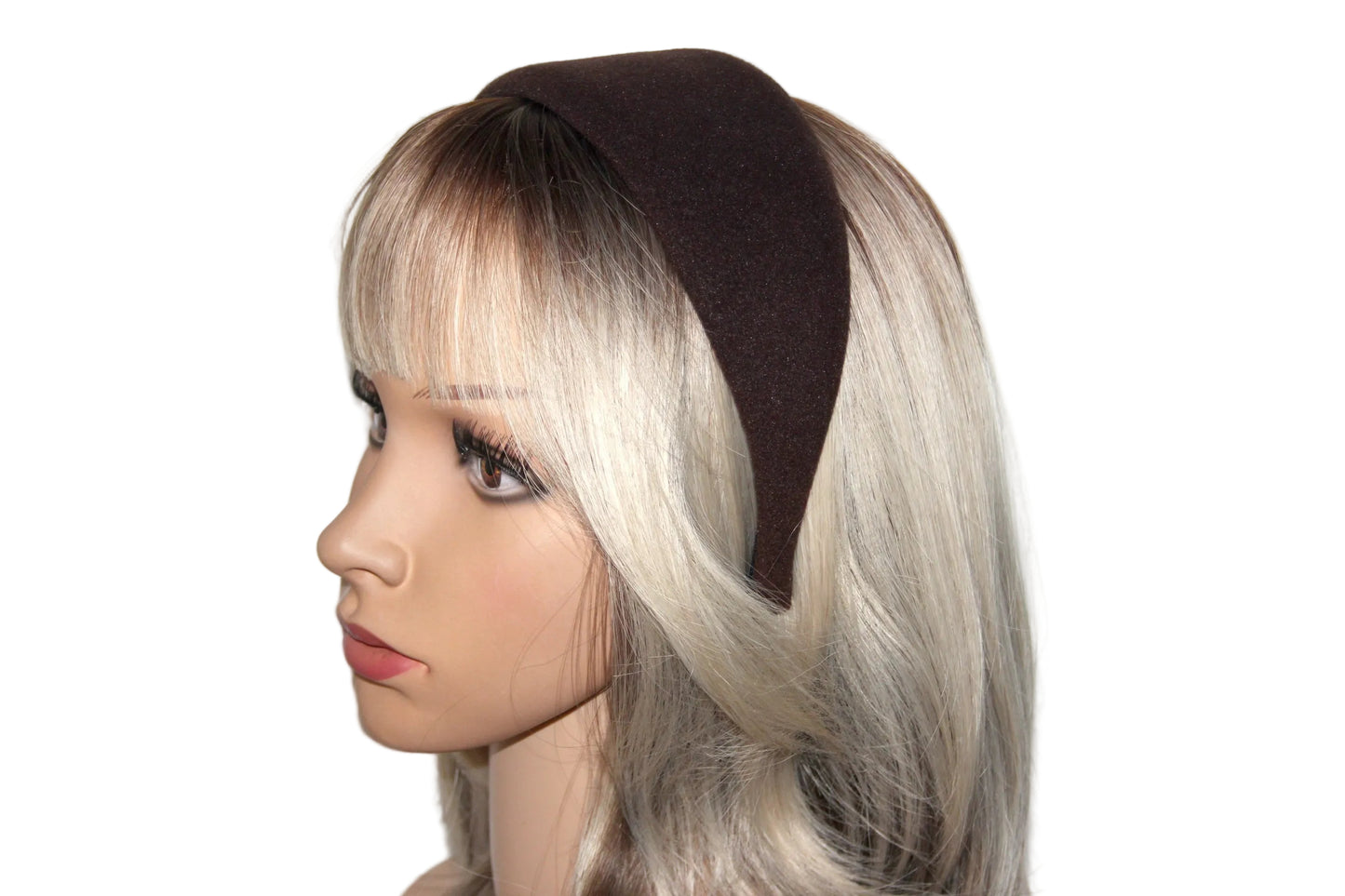 Dark Brown warm headband, Acrylic fabric head scarf, plastic free... NEW