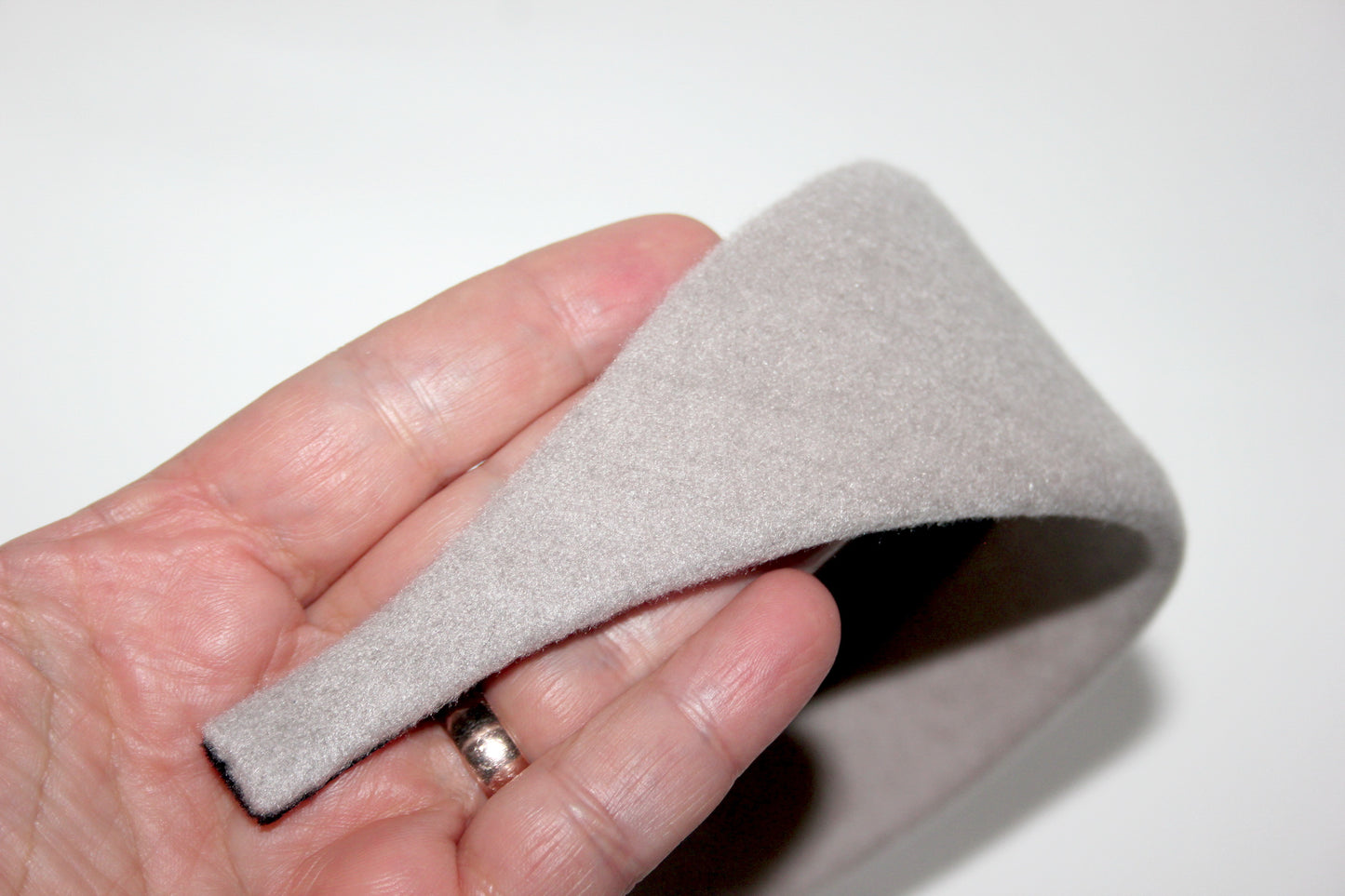 Ecru warm headband, Acrylic wool fabric head scarf, plastic free... NEW