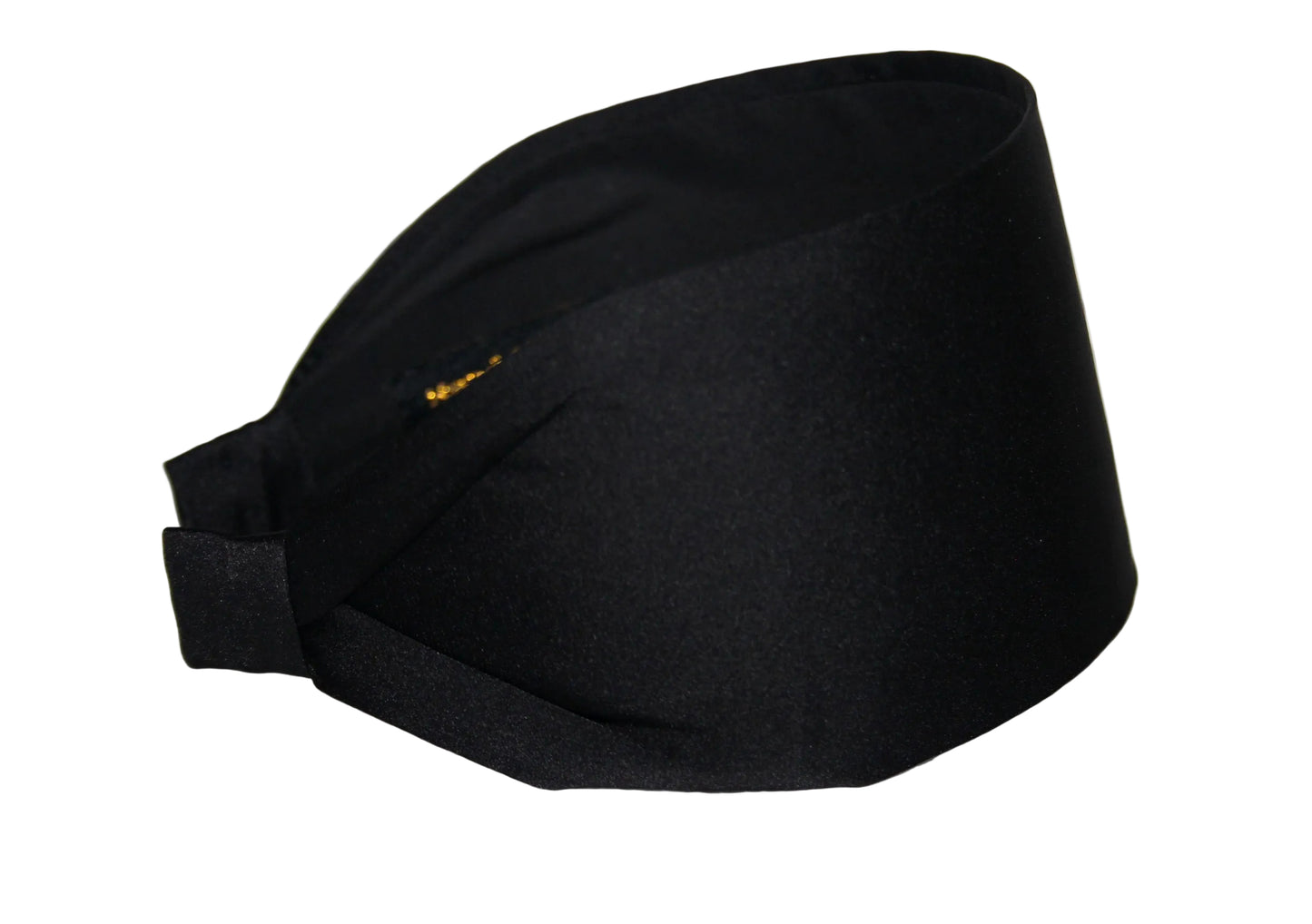 Black flat satin headband Wide plain head scarf