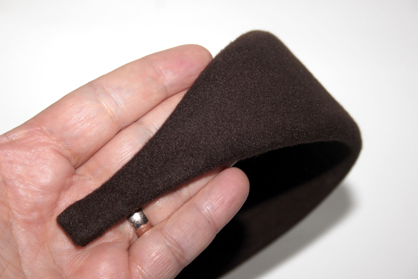 Dark Brown warm headband, Acrylic fabric head scarf, plastic free... NEW