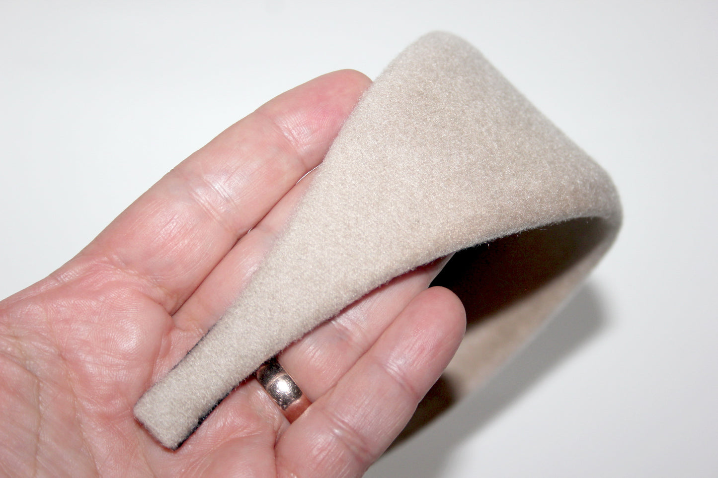 Beige warm headband, Acrylic fabric head scarf, plastic free... NEW