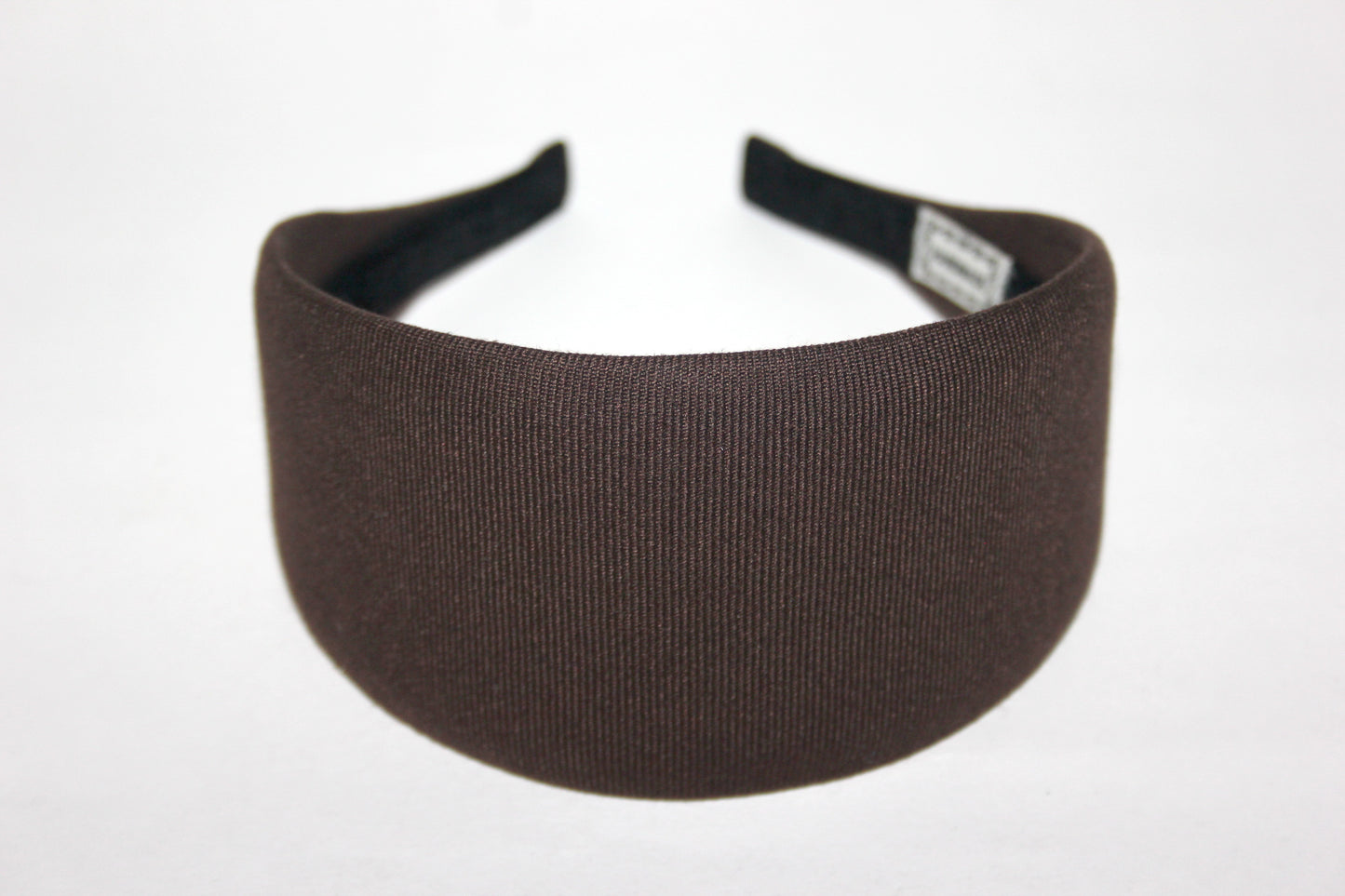 Dark Brown fabric headband Wide head scarf, plastic free... NEW