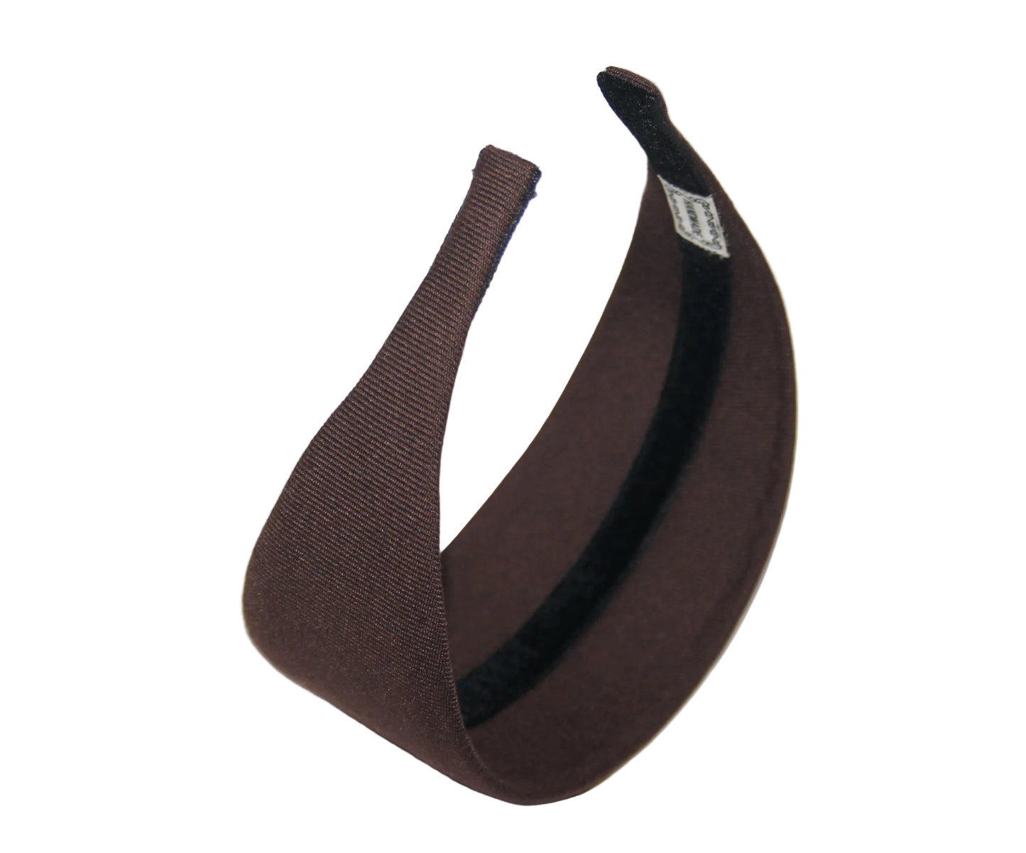 Dark Brown fabric headband Wide head scarf, plastic free... NEW
