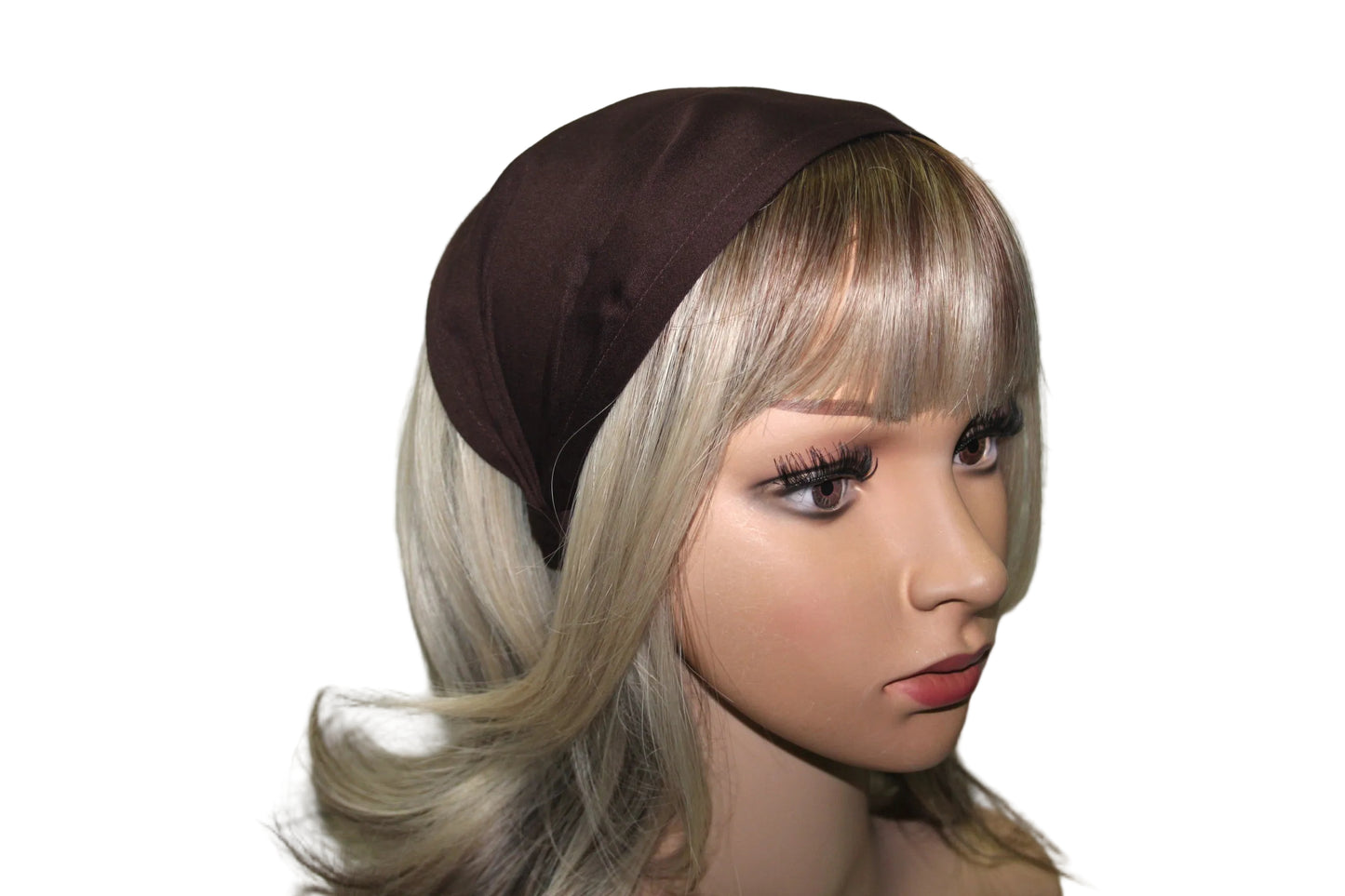 Cotton headband Chocolate Brown alopecia hair bandana