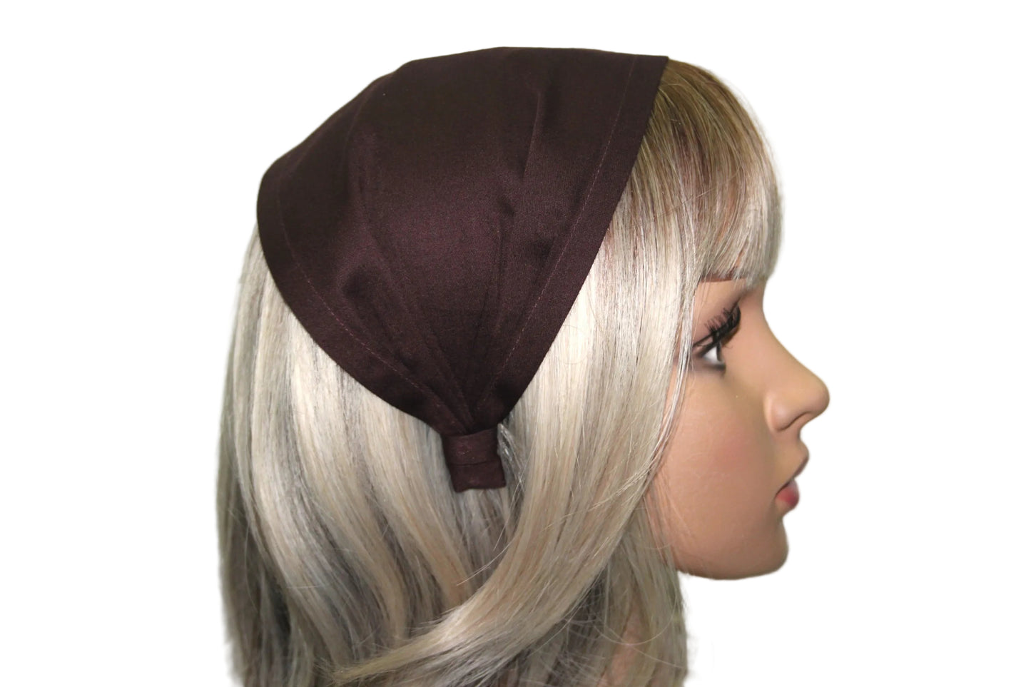 Cotton headband Chocolate Brown alopecia hair bandana