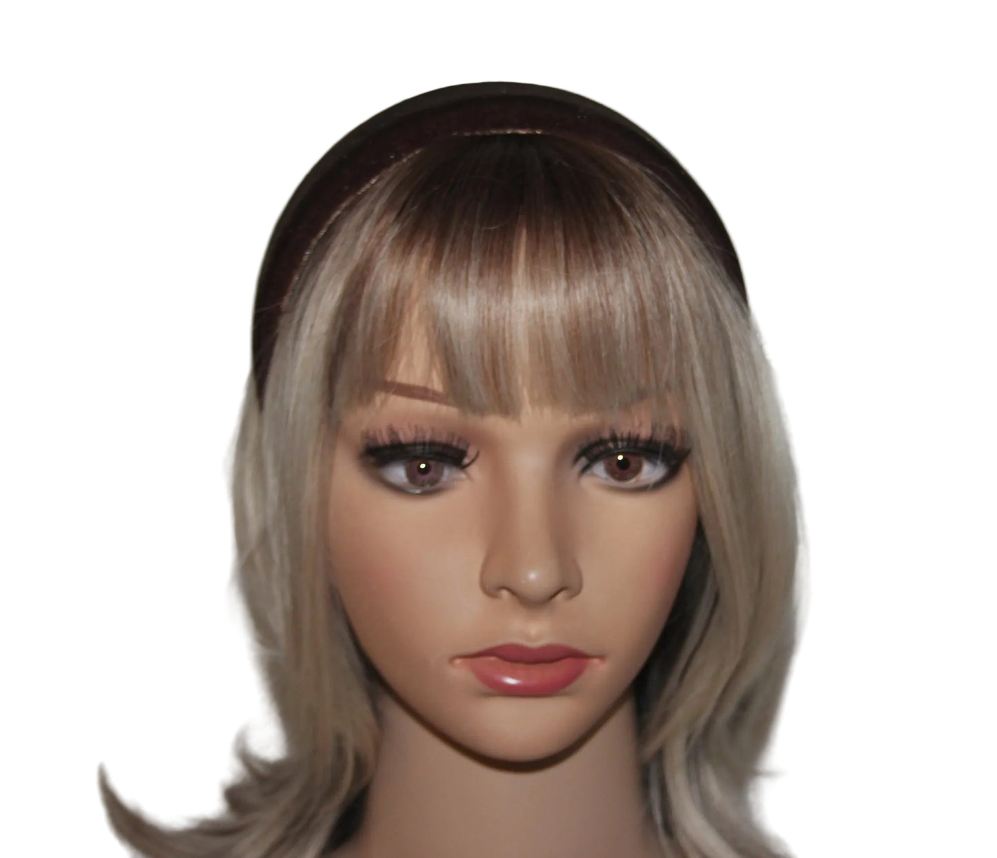 Mocha Brown padded headband Fashion head cover, plastic free