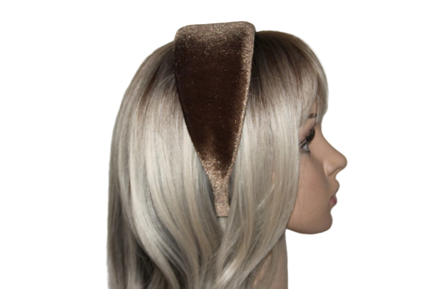 Mocha Brown padded headband Fashion head cover, plastic free