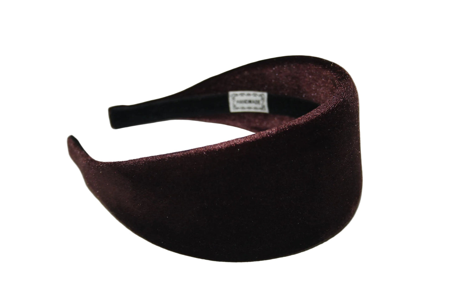 Chocolate Brown padded headband Fluffy velvet hairband, plastic free