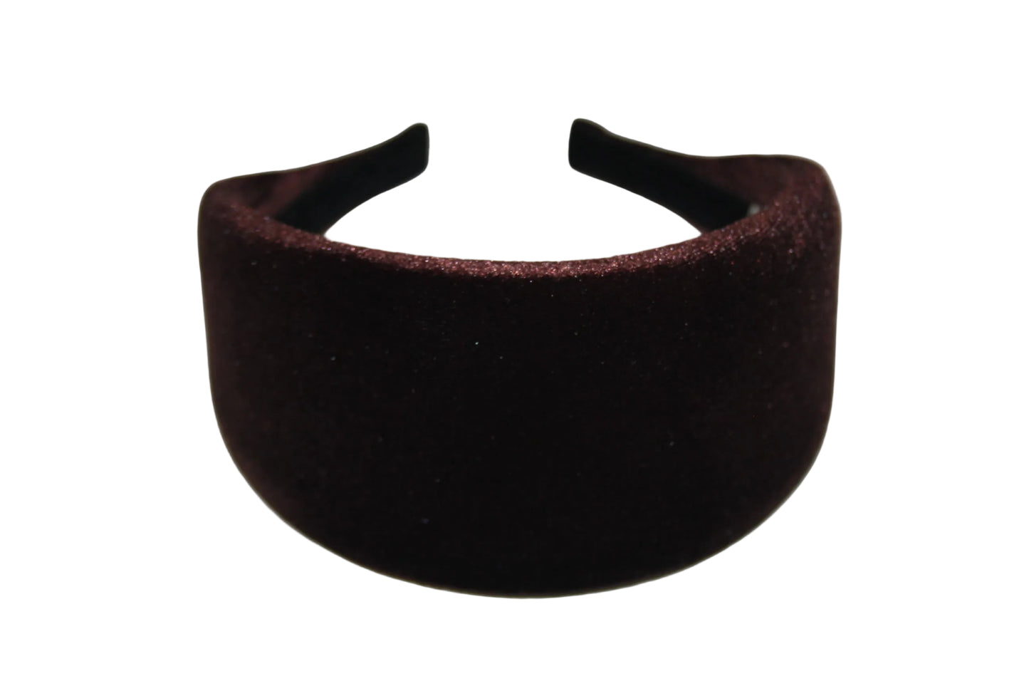 Chocolate Brown padded headband Fluffy velvet hairband, plastic free