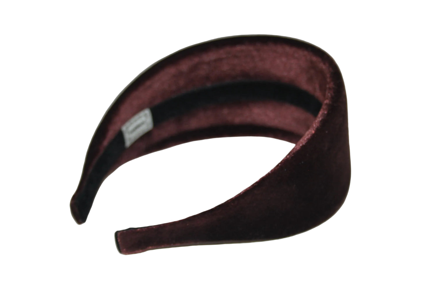 Chocolate Brown padded headband Fluffy velvet hairband, plastic free