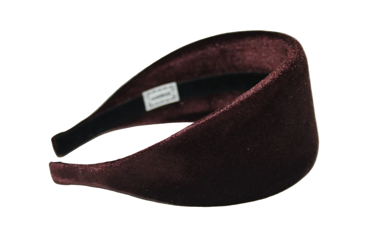 Chocolate Brown padded headband Fluffy velvet hairband, plastic free