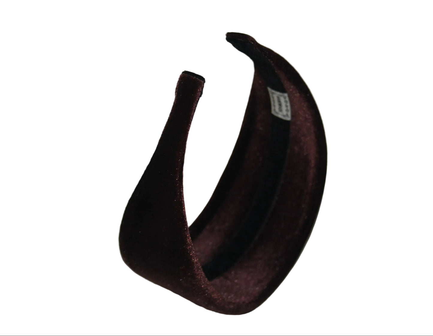 Chocolate Brown padded headband Fluffy velvet hairband, plastic free