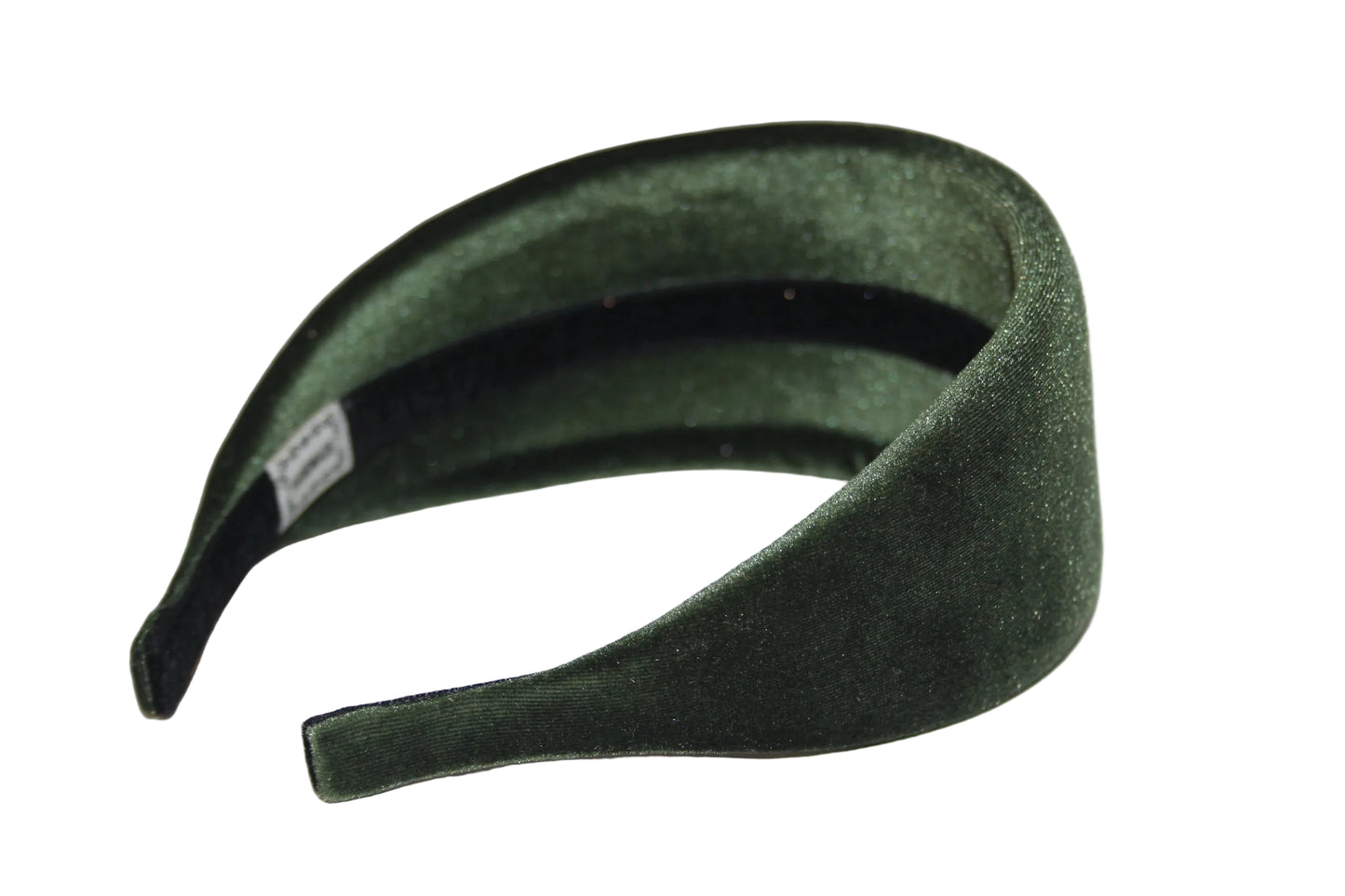 Army Green padded headband Fluffy velvet hairband, plastic free