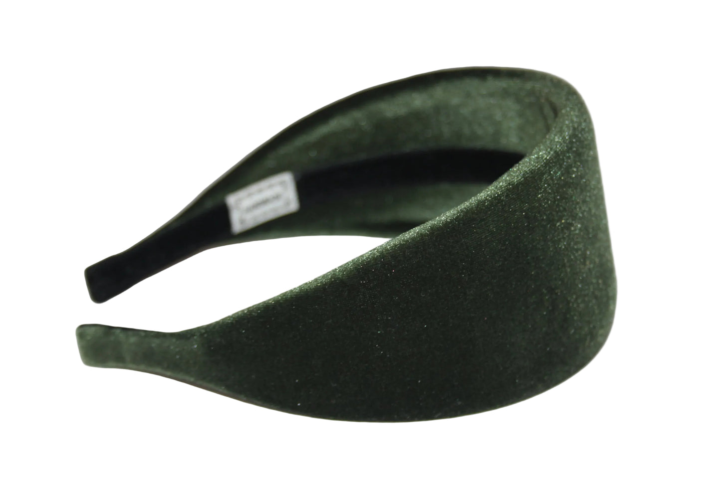 Army Green padded headband Fluffy velvet hairband, plastic free