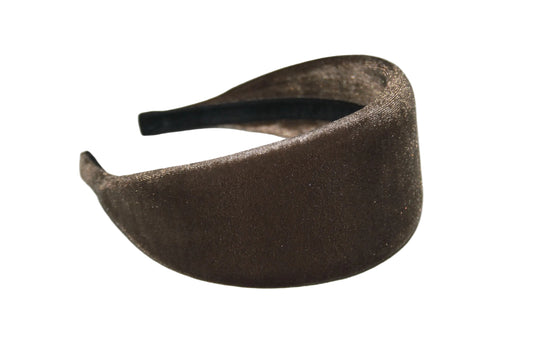 Mocha Brown padded headband Fashion head cover, plastic free