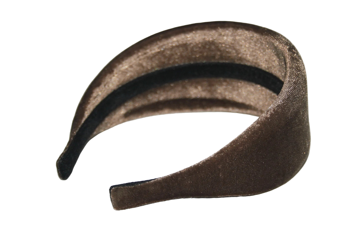 Mocha Brown padded headband Fashion head cover, plastic free