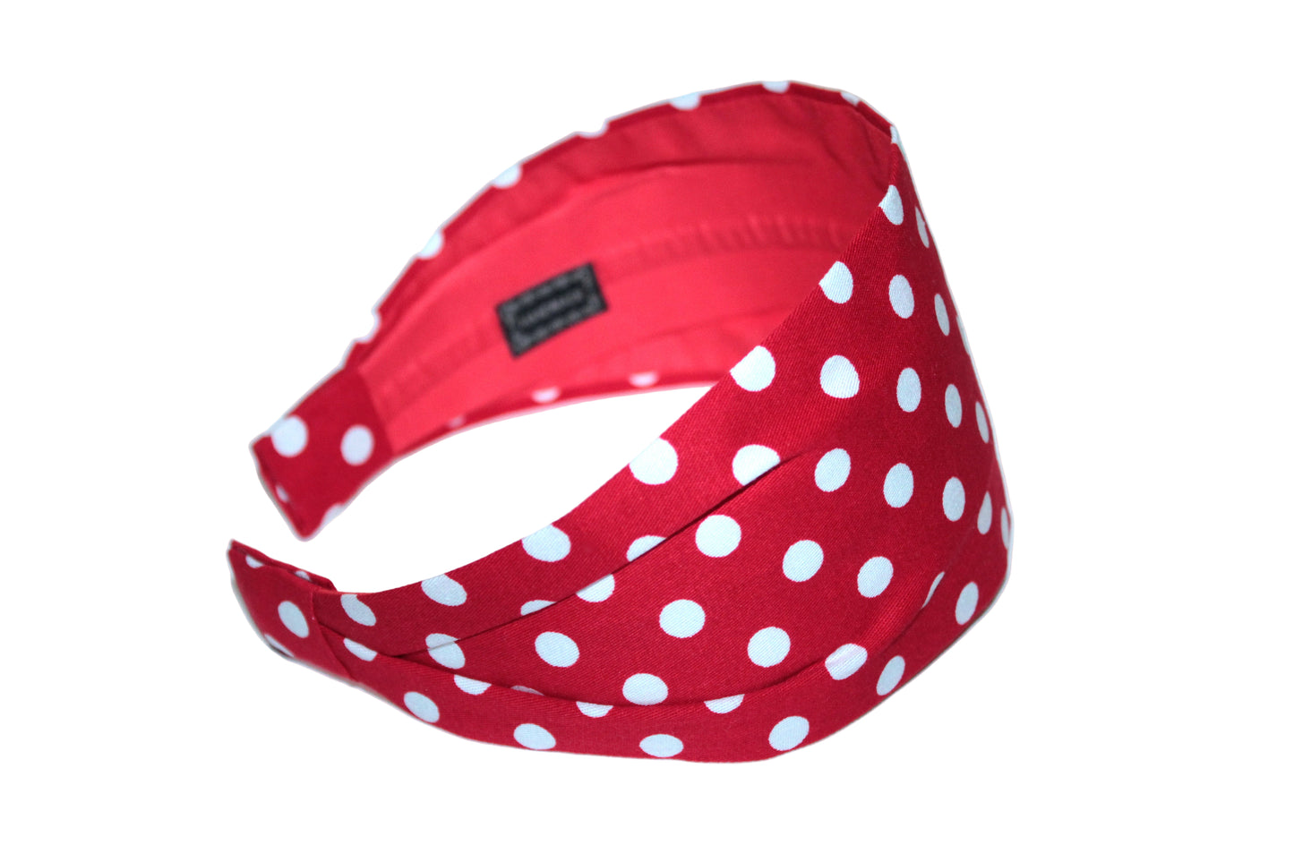 Headband for women Red & White polka dot cotton head scarf