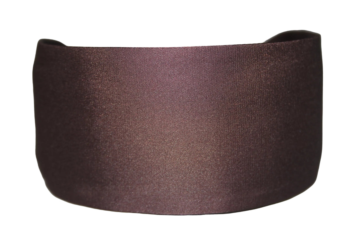 Brown satin headband, head scarf for women