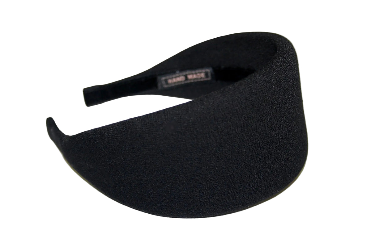 Wool crepe padded headband, Fashion puffy hairband... NEW