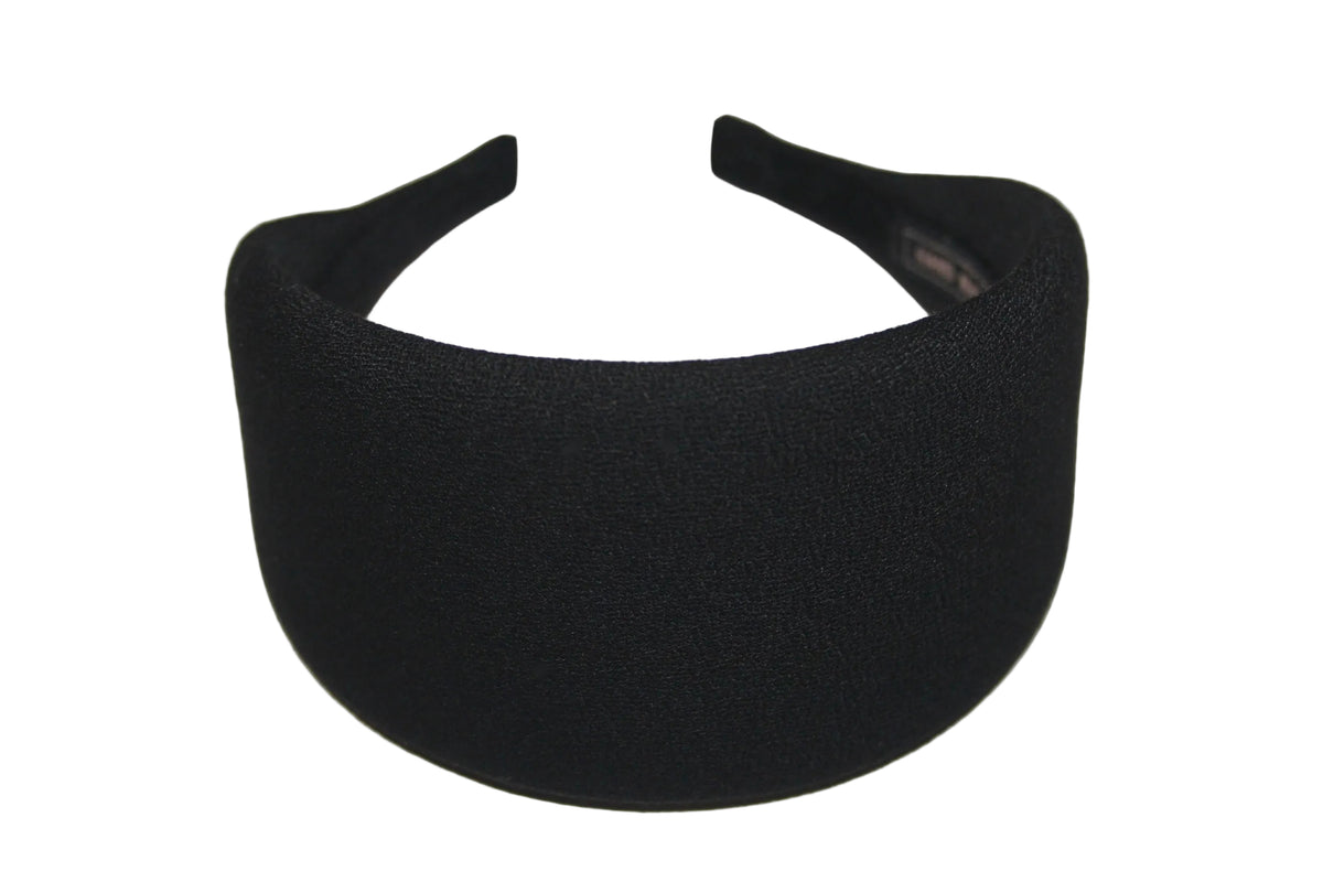 Wool crepe padded headband, Fashion puffy hairband... NEW