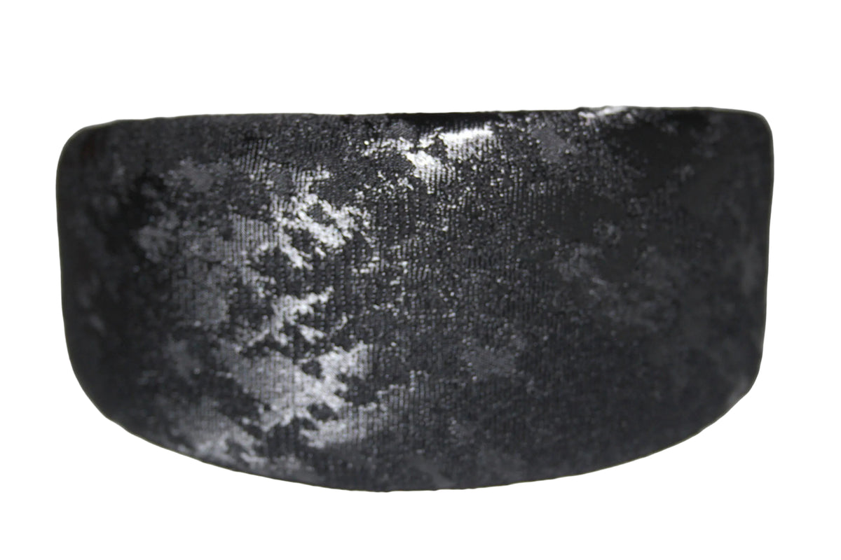 Satin Jacquard padded headband, Elegant puffy Black head scarf... NEW