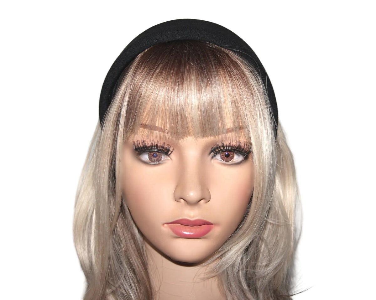 Wool crepe padded headband, Fashion puffy hairband... NEW