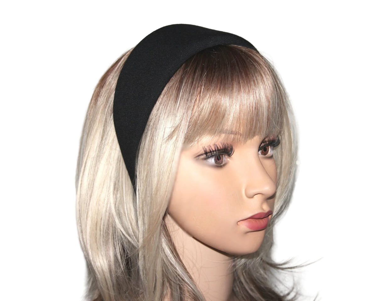 Wool crepe padded headband, Fashion puffy hairband... NEW
