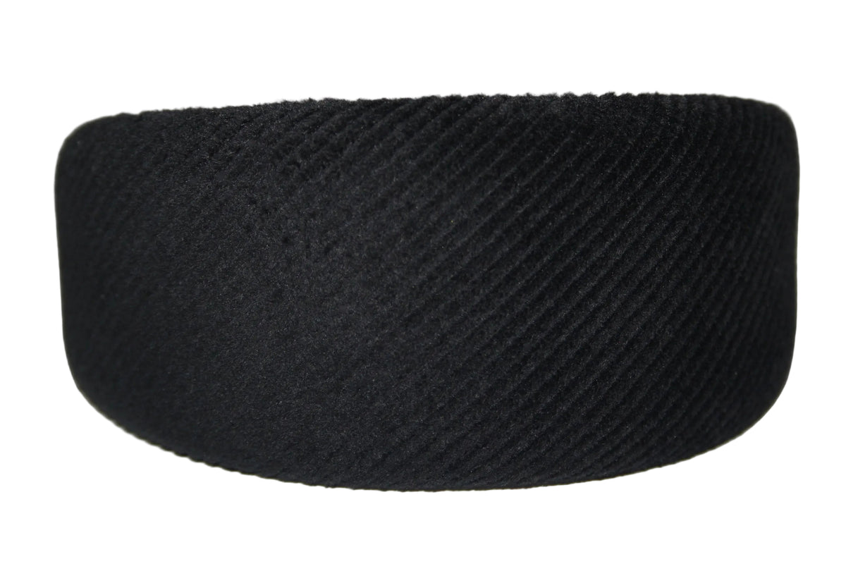 Black medium corduroy padded headband, Cotton velvet puffy hairband... NEW