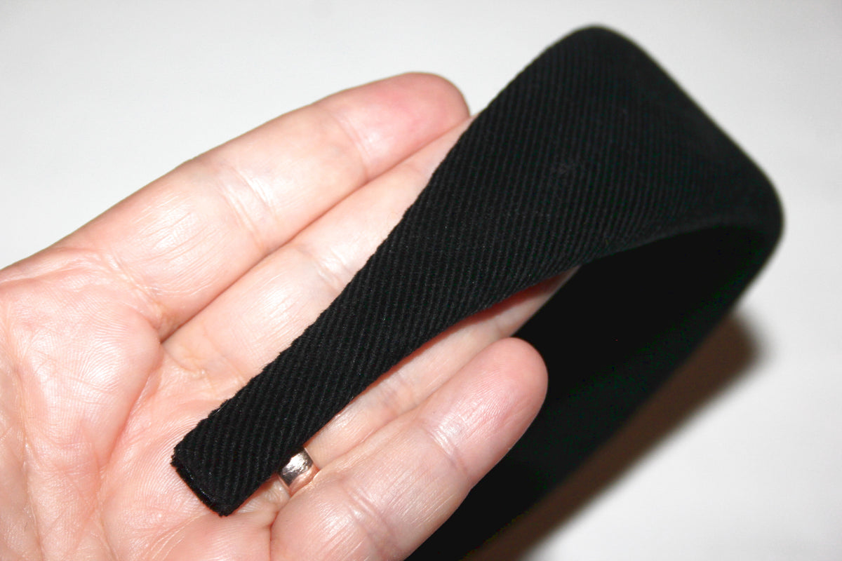Black micro corduroy padded headband, Cotton velvet hairband... NEW