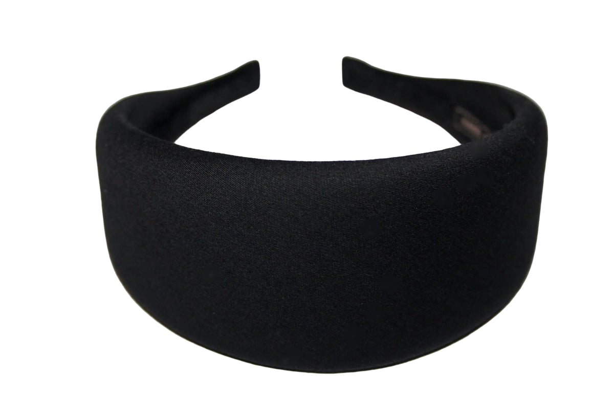 Black jeans padded headband, cotton denim puffy hair scarf... NEW