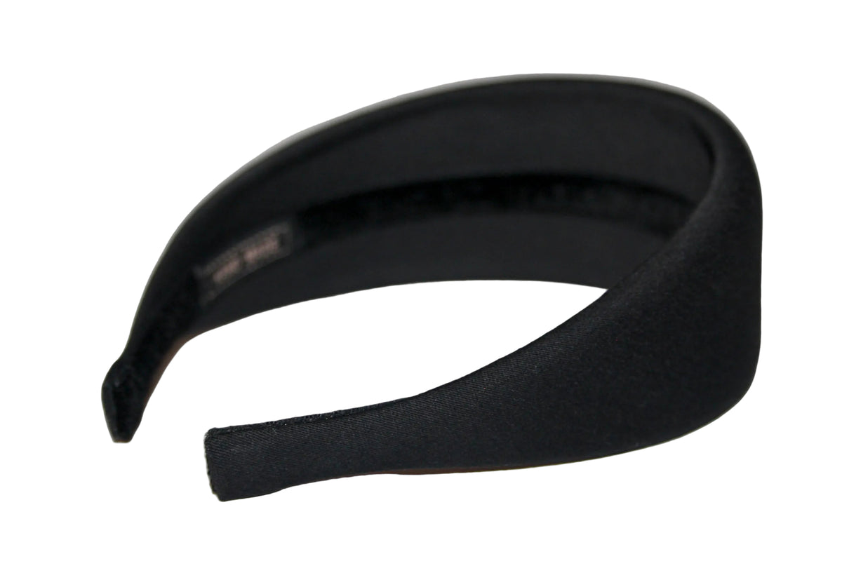 Black jeans padded headband, cotton denim puffy hair scarf... NEW