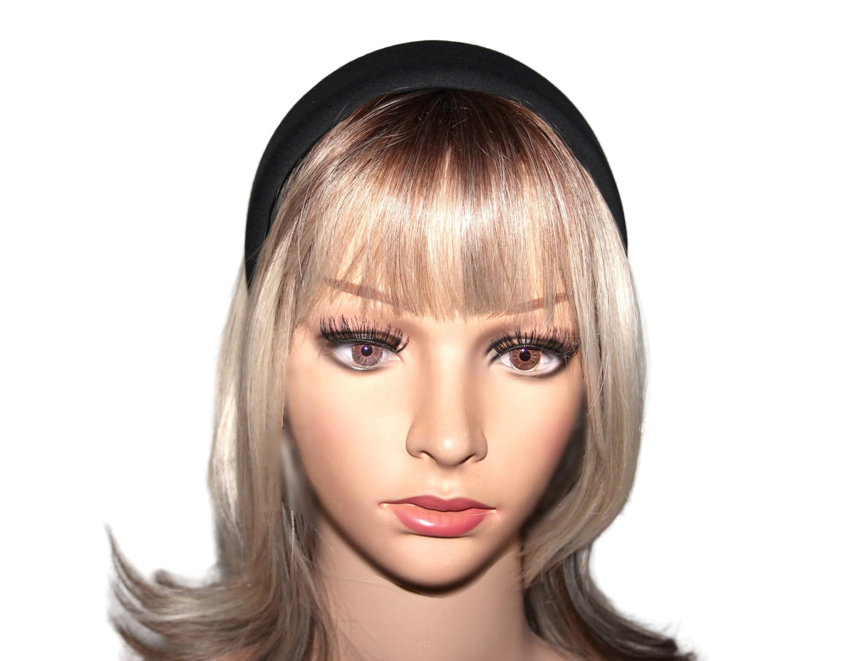 Black jeans padded headband, cotton denim puffy hair scarf... NEW