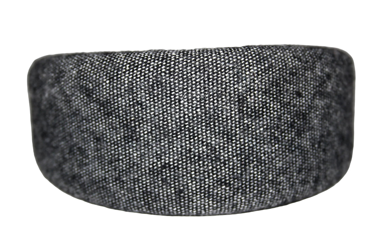Wool padded headband Salt & Pepper puffy hairband... NEW