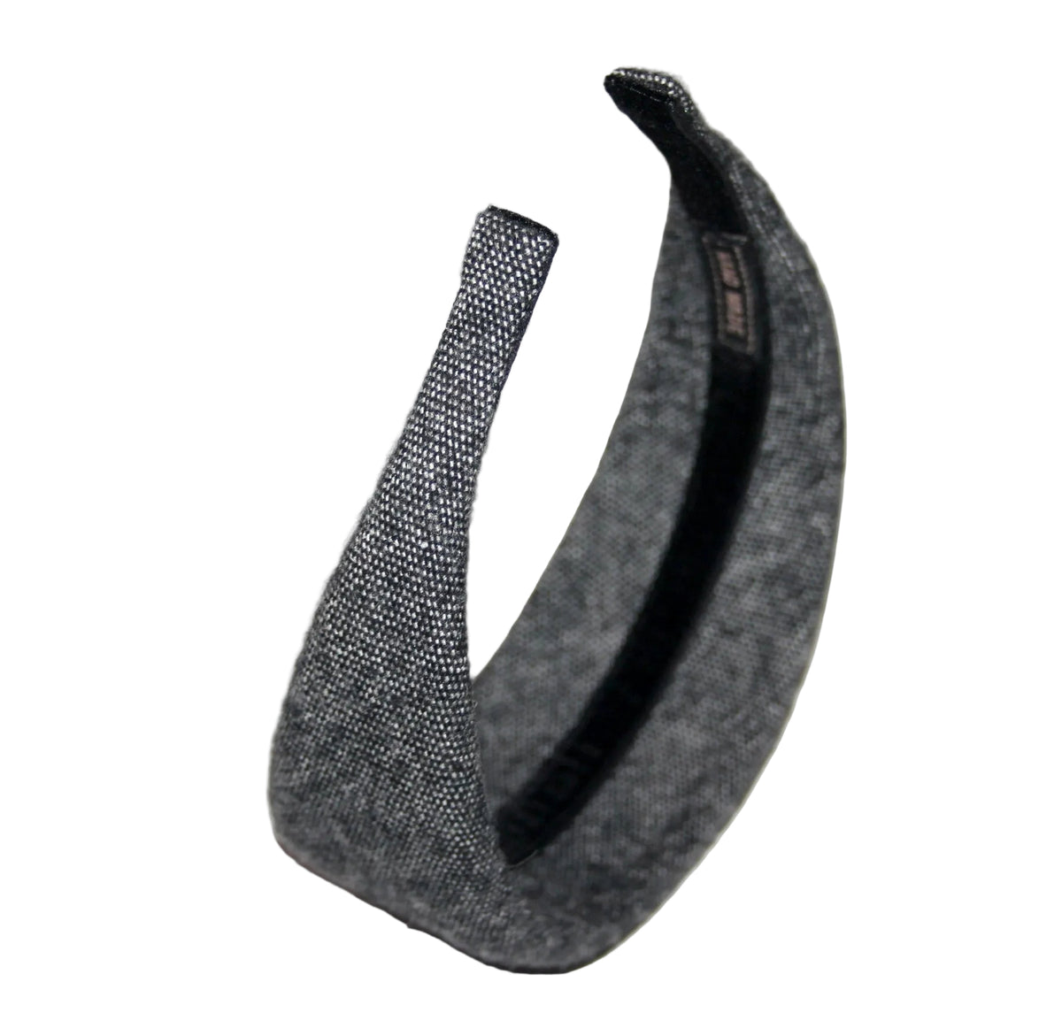 Wool padded headband Salt & Pepper puffy hairband... NEW